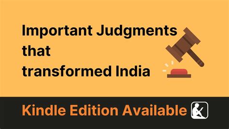 Important Judgments That Transformed India Ebook Now Available