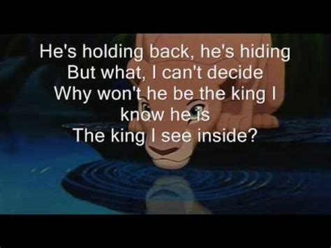 Lion King Can You Feel The Love Tonight W Lyrics Youtube