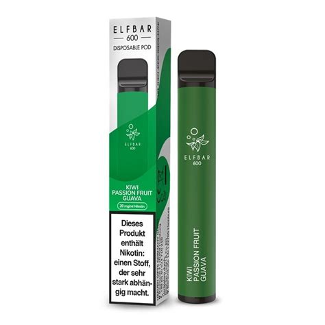 Elfbar 600 Einweg Vape Kiwi Passion Fruit Guava 20mg