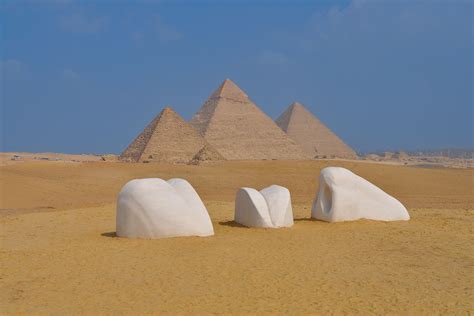 Major Site Specific Works Of Art Go On View At The Egyptian Pyramids