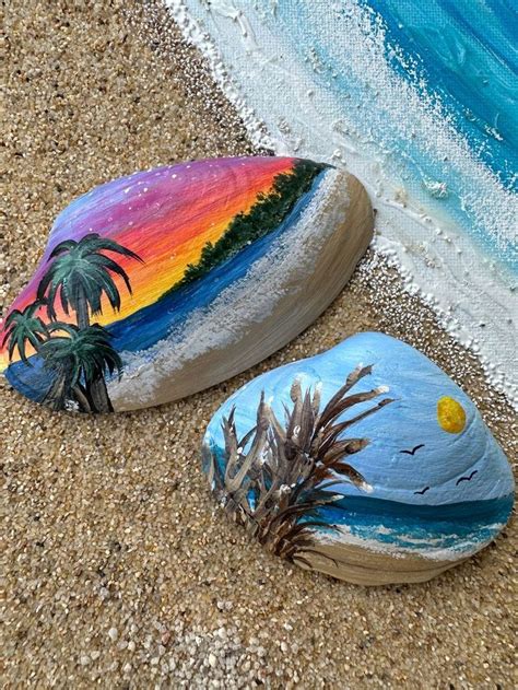 Beach Paintings (On Seashells! 🐚) | Here is a beginner tutorial for ...