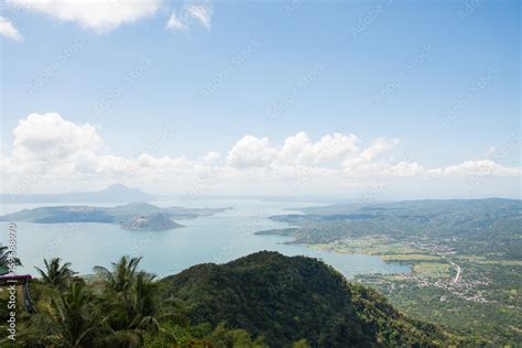 taal volcano and the surroundings of tagaytay city Stock Photo | Adobe ...