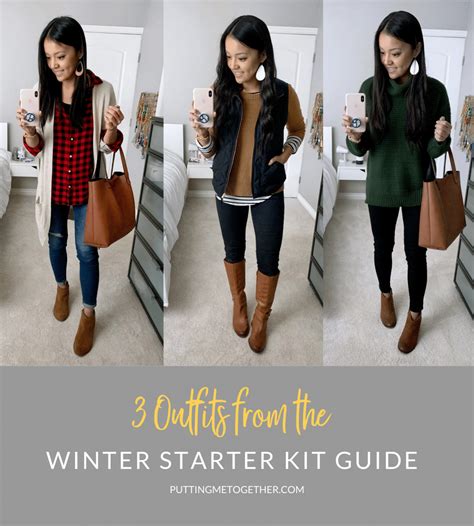 3 Casual Winter Outfits From the Winter Starter Kit Wardrobe Guide