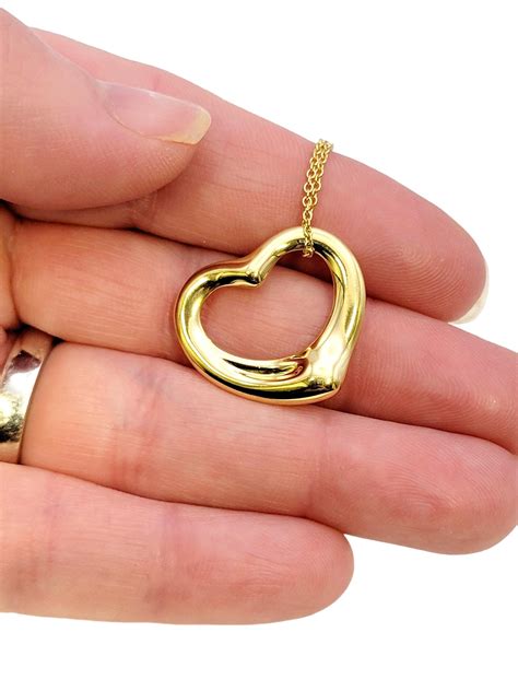 Elsa Peretti For Tiffany And Co 18 Karat Yellow Gold Open Heart