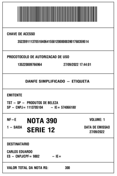 Danfe Simplificado Central De Ajuda Do BSeller