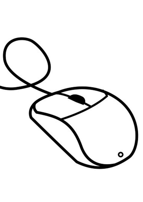 Coloring Pages Computer Mouse Coloring Page For Preschool