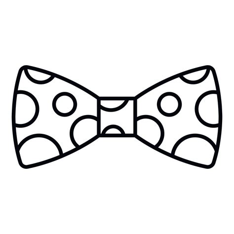 Polka Bow Tie Icon Outline Style Vector Art At Vecteezy