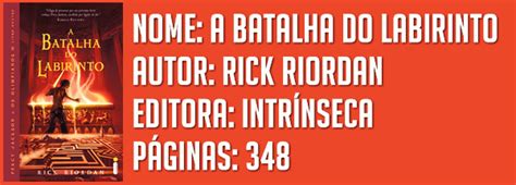 O Mundo De Um Livro A Batalha Do Labirinto Rick Riordan