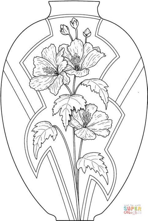 Coloriage Vase avec fleurs Coloriages à imprimer gratuits