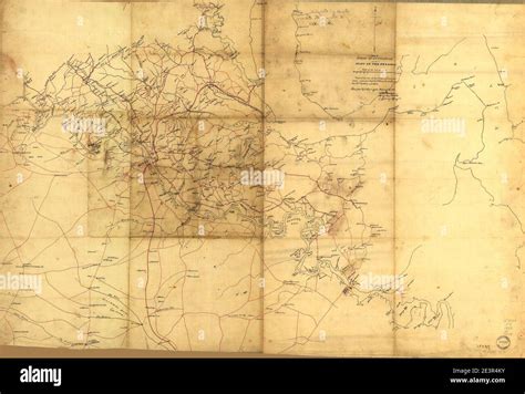 Map of field of occupation of Army of the Potomac Stock Photo - Alamy