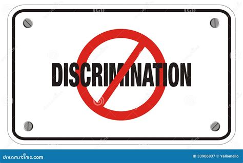 Anti Discrimination Rectangle Sign Royalty Free Stock Photography - Image: 33906837