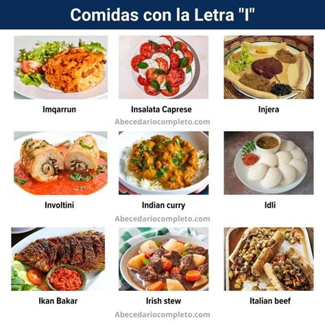 12【 Comidas Con La Letra I 】 ¿cuántas Conoces