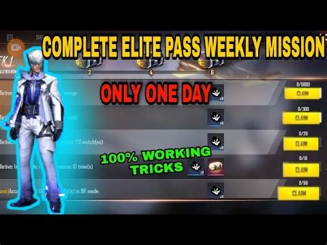 How To Complete All Elite Pass Missions And Weekly Missions Of Season