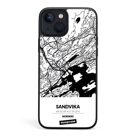 Funda Sandvika Noruega Mapa De La Ciudad Woopcase