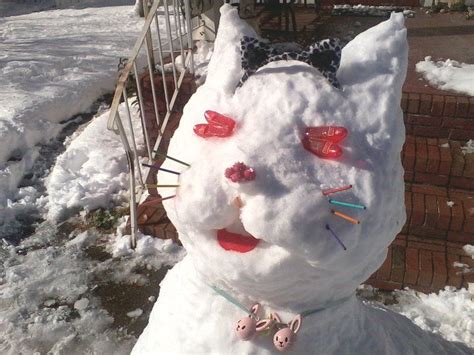 Snow cat | Snow sculptures, Decor, Outdoor decor