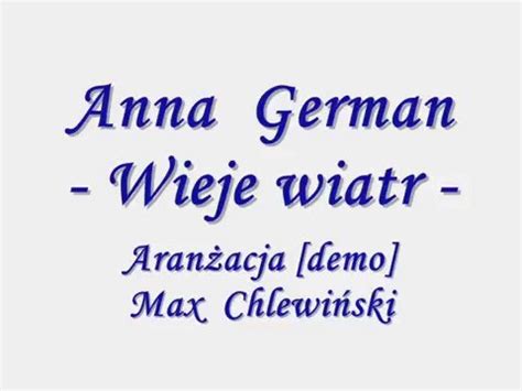 Anna German Wieje Wiatr Jazzowo YouTube