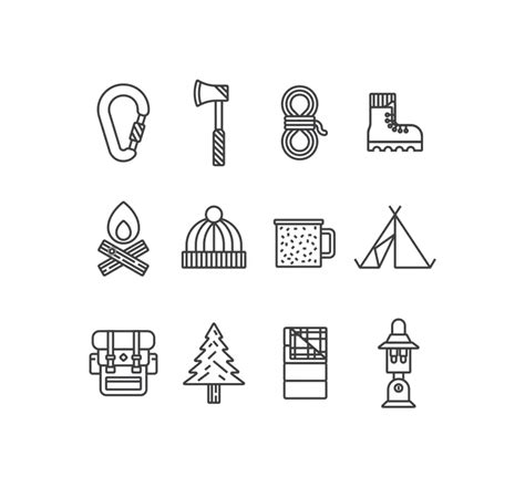 9 Free Camping Vector Icon Sets Hipsthetic