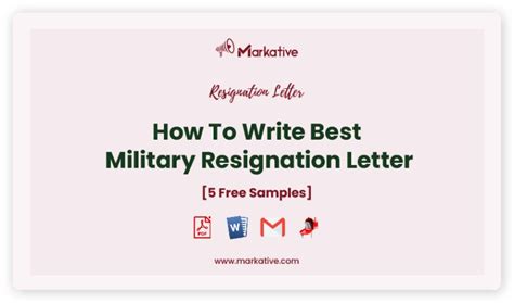 How To Write Best Military Resignation Letter [5 Free Samples] Markative