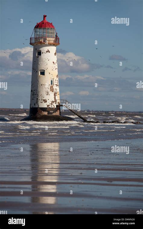 The Wales Coastal Path In North Wales The Point Of Ayr Lighthouse On