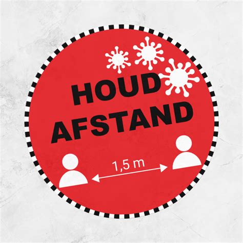 Houd Afstand Sticker Cirkel