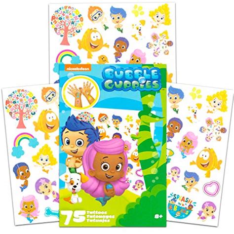 Nickelodeon Bubble Guppies Tattoos Party Favors Pack Bundle Includes