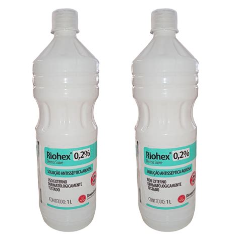 Riohex Clorexidina 0 2 Aquosa 1 Litro Uso Externo 02 Unidades