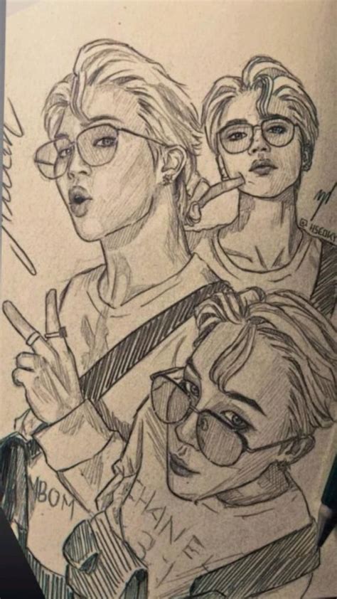 Bts Sketching Sketching Bts Sketch Art Bts Group Photo Pencilart Bts