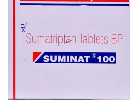 Suminat 100 Sumatriptan Tablet 100mg 10x10 Tablets At ₹ 220stripe In Nagpur