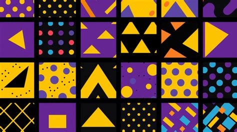 Premium Vector Memphis Geometric Seamless Patterns Abstract Jumble