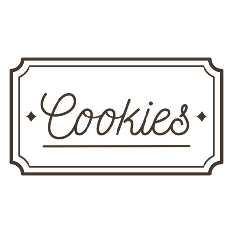 Cookies Label Stroke Png And Svg Design For T Shirts