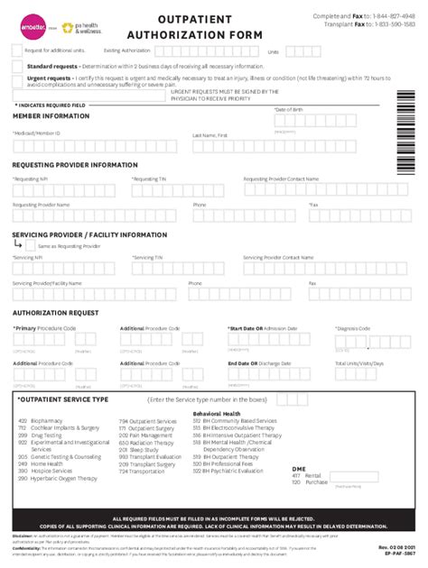 Fillable Online OUTPATIENT MEDICAID Prior Authorization Fax Form Fax