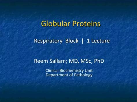 Ppt Globular Proteins Powerpoint Presentation Free Download Id 2128181