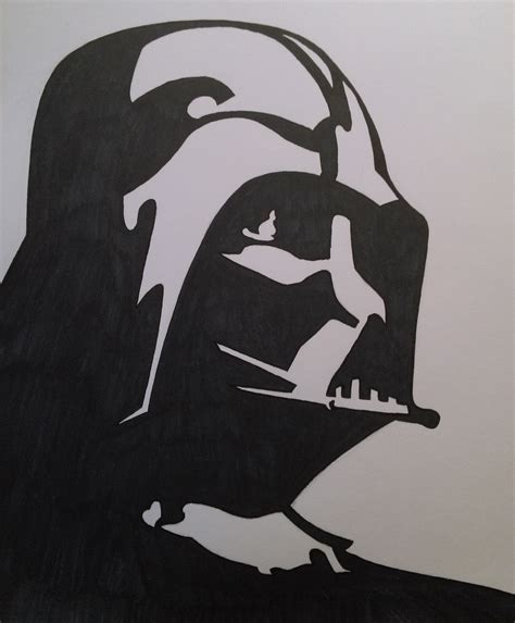 darth vader draw easy 3