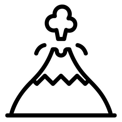 Volcano Line Icon 27000599 Vector Art At Vecteezy