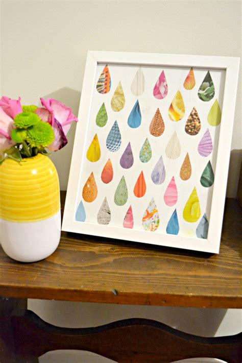 Make Easy Raindrop Art from an Old Magazine - The Ugly Duckling House