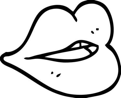 black and white cartoon red lips 12074241 Vector Art at Vecteezy