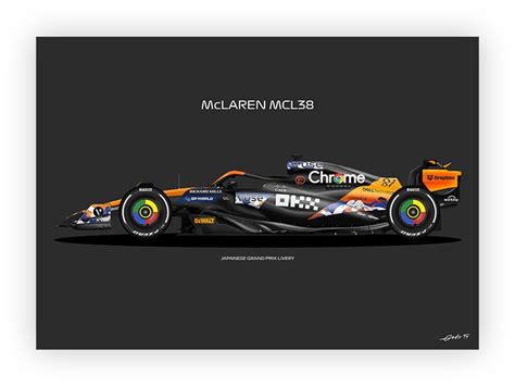 F1 Mclaren Mcl38 Oscar Piastri Car 2024 Japanese Grand Prix Livery