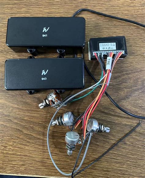 Washburn 4 String Bass Guitar Pickups With Wiring Harness Kit Reverb