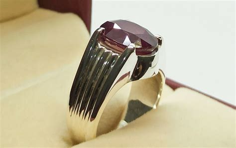 Mens Ruby Ring Carat Big Emerald Cut Ruby Wedding Ring Etsy