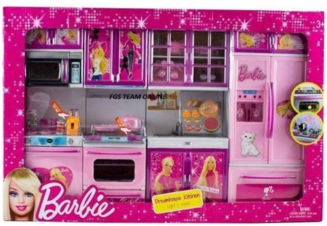 Jual Mainan Anak Kitchen Set Dreamhouse Barbie Kitchen With Light And