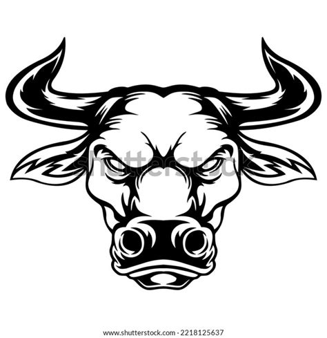 Buffalo Tattoo Black White Stock Vector (Royalty Free) 2218125637 ...