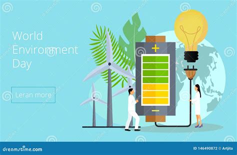 Concept Of Save The Planet Save Energy Stock Illustration