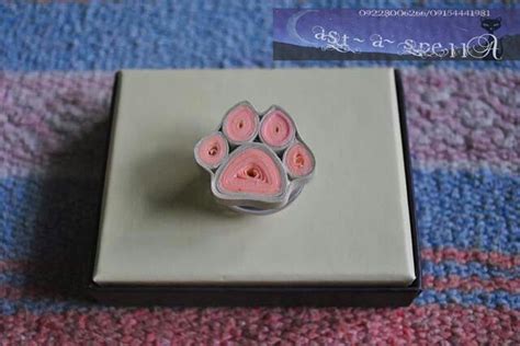 Paper Quilled Paw Print Magnet Handmade Paper Crafts Printed Magnets