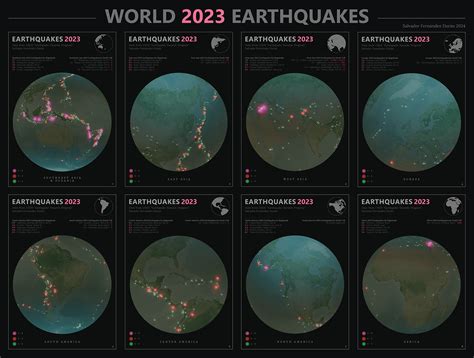 Earthquakes 2023 - Mapa 3D sismos GIS :: Behance