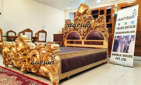 Royal Queen Size Bed with Heavy Carving