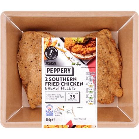 Asda Peppery Southern Fried Chicken Breast Fillets G Compare