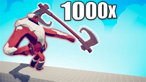 1000x OVERPOWERED AXE THROWER Vs UNITS TABS Totally Accurate Battle