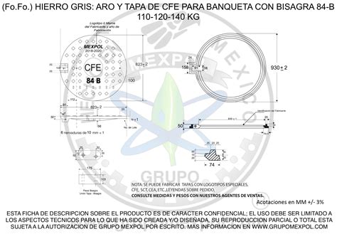 Aro Y Tapa 84 A Y 84 B De Fierro Fundido Grupo Mexpol