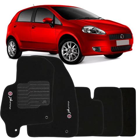 Jogo De Tapete Automotivo Carpete Fiat Punto Soft Logo