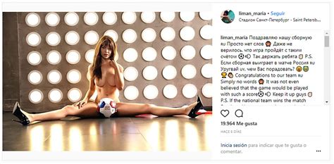 Las Fotos Hot De Una Modelo Playboy Rusa Con Las Que Alienta A Su Selecci N De Cara Al Partido